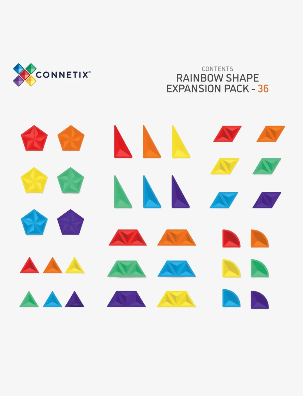 Connetix - Rainbow Shape Expansion Pack 36 Pieces - baukästen - multi coloured - 2