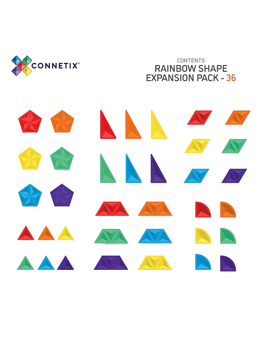 Connetix - Rainbow Shape Expansion Pack 36 Pieces - multi coloured - 2