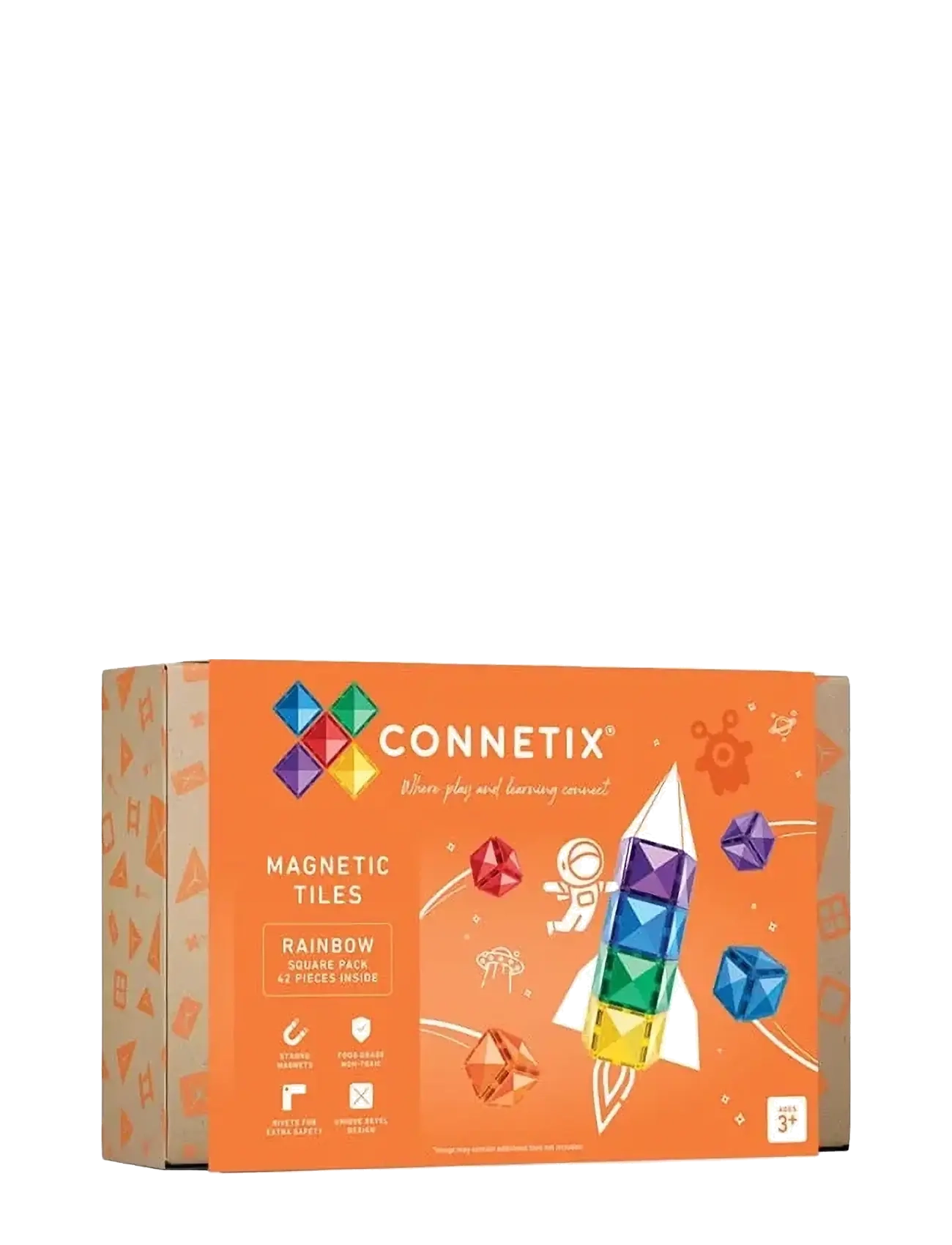 Connetix Rainbow Square Pack 42 Pieces - Byggeklodser & Byggesæt - MULTI COLOURED / multi