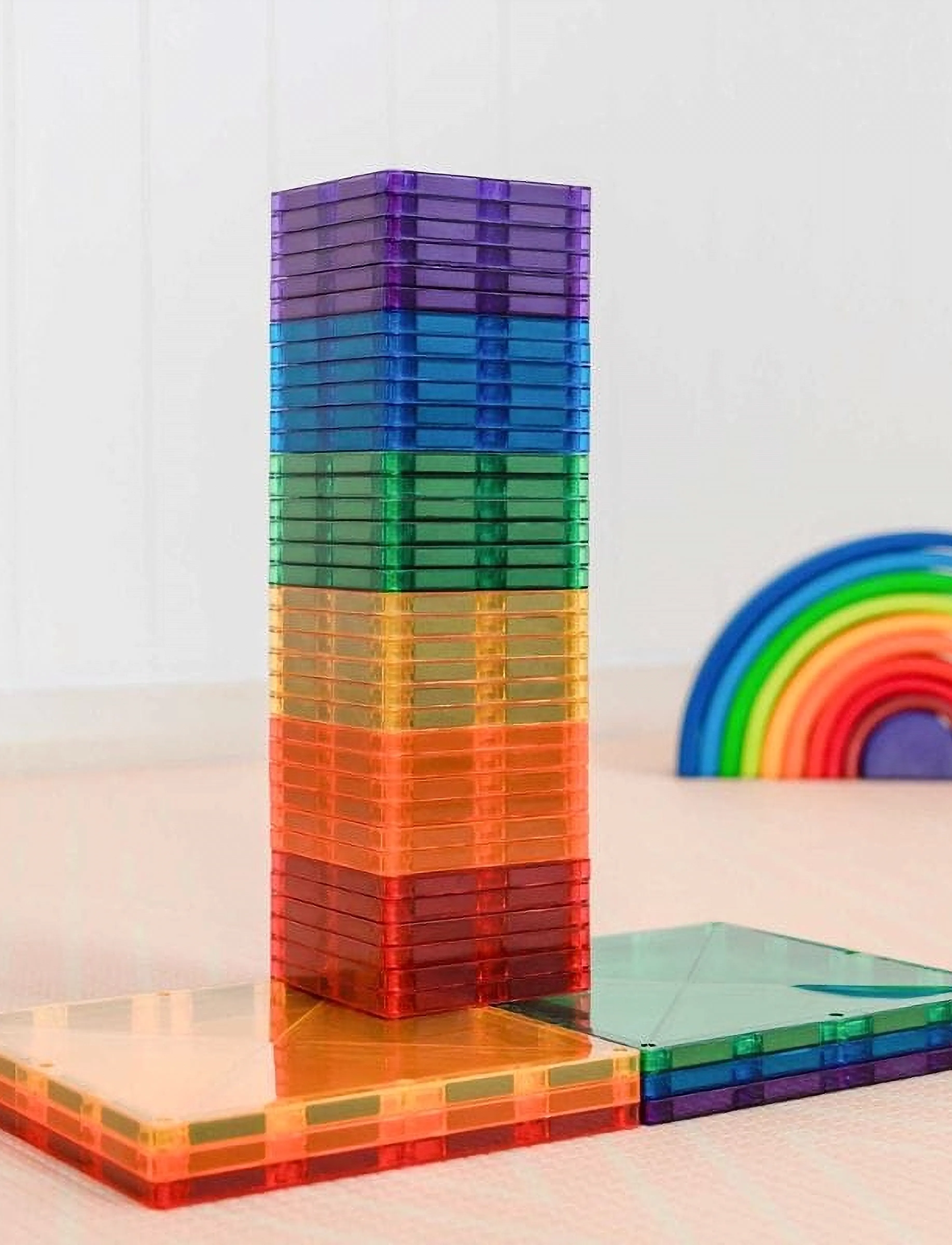 Connetix - Rainbow Square Pack 42 Pieces - multi coloured - 3