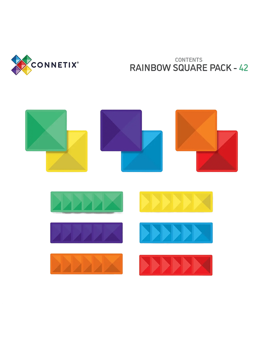 Connetix - Rainbow Square Pack 42 Pieces - multi coloured - 2
