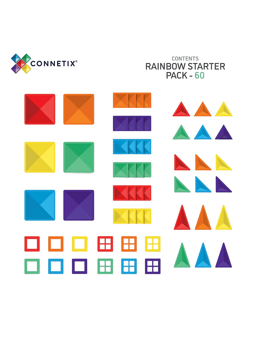 Connetix - Rainbow Starter Pack 60 Pieces - multi coloured - 2