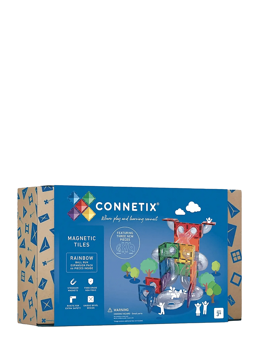 Connetix - Rainbow Ball Run Expansion Pack 66 Pieces - multi coloured - 1