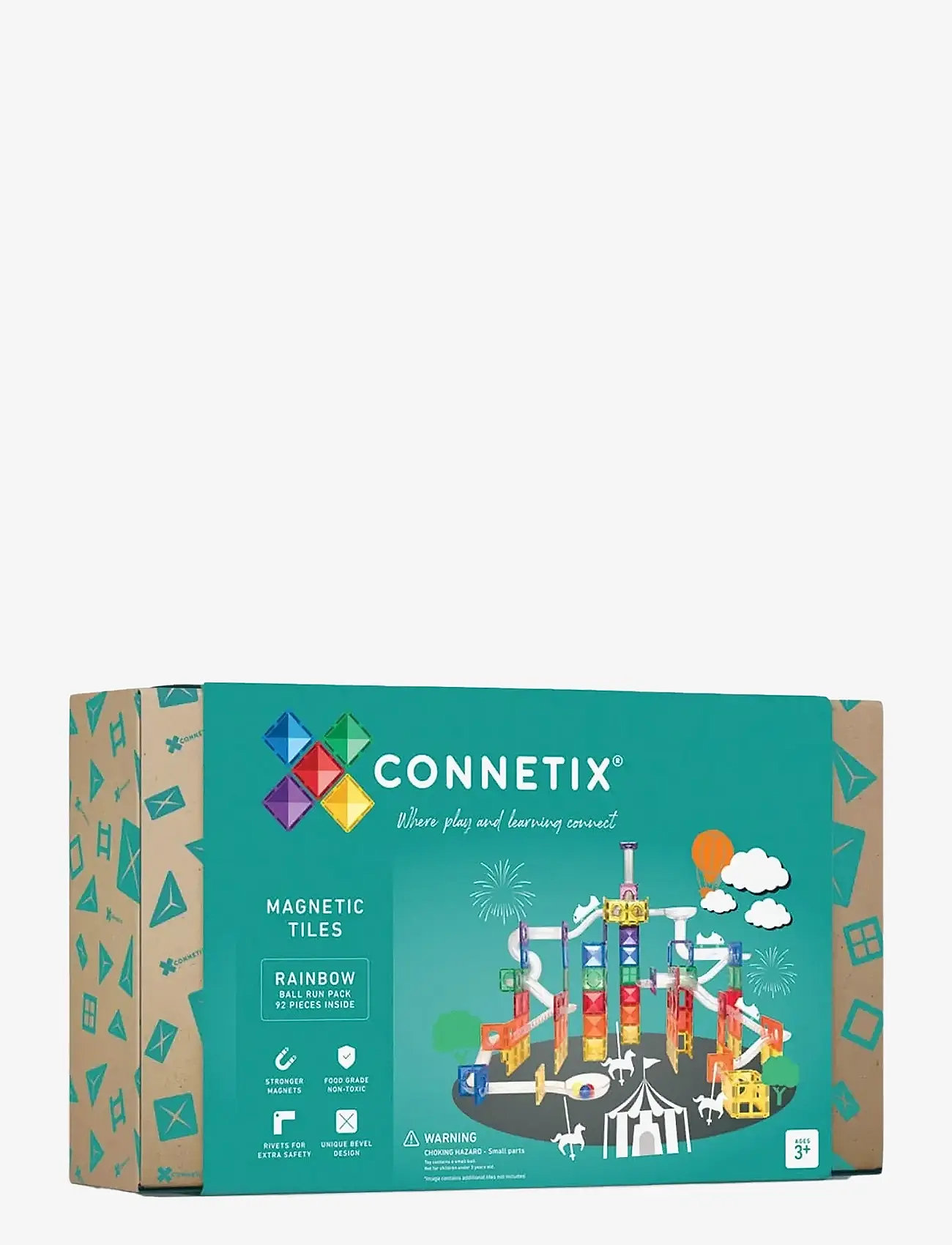 Connetix - Rainbow Ball Run Pack 92 Pieces - multi coloured - 0