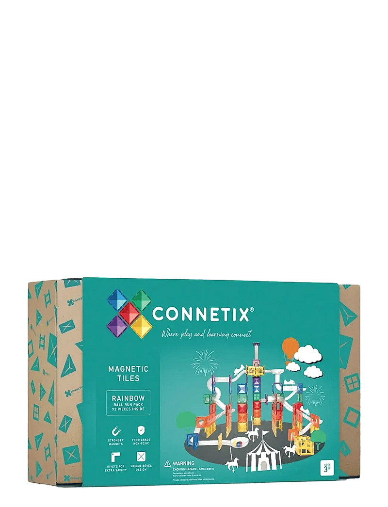 Connetix - Rainbow Ball Run Pack 92 Pieces - multi coloured - 0