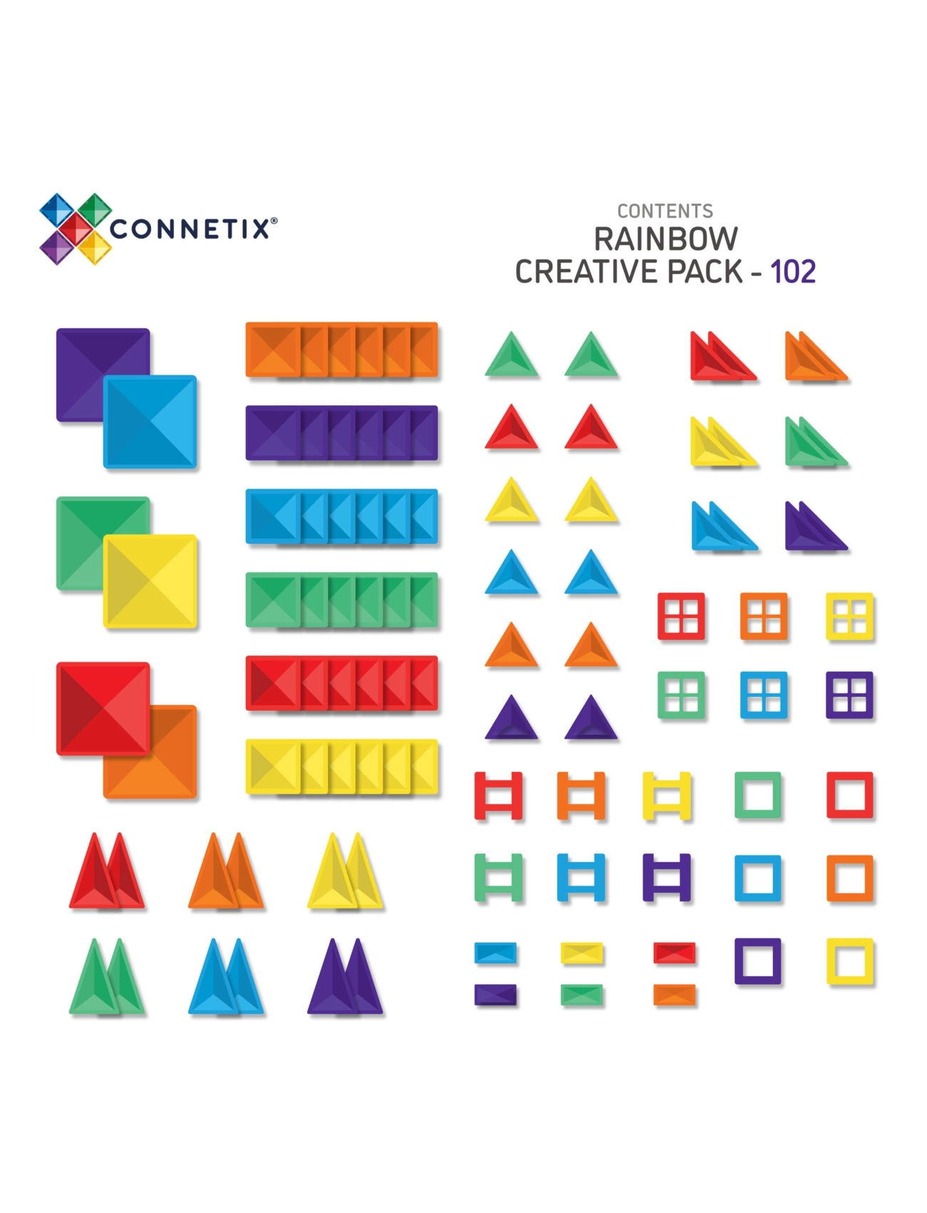 Connetix - Rainbow Creative Pack 102 Pieces - multi coloured - 2