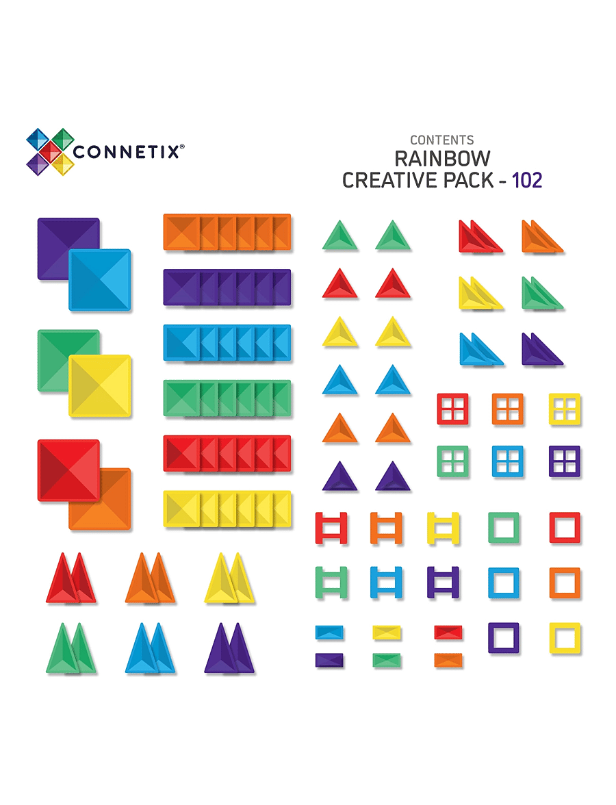 Connetix - Rainbow Creative Pack 102 Pieces - multi coloured - 2