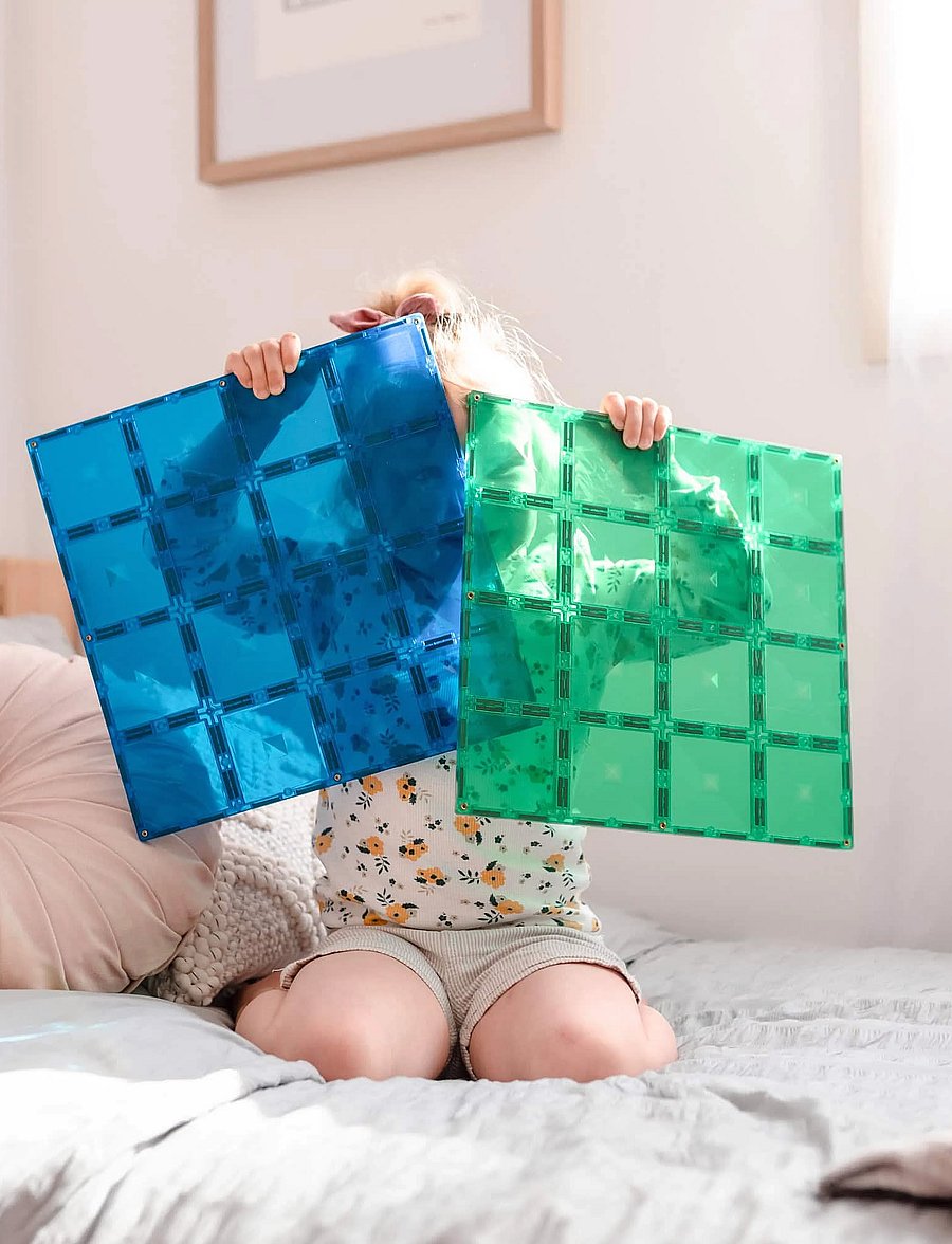 Connetix - Rainbow Blue & Green Base Plate Pack 2 Pieces - multi coloured - 5
