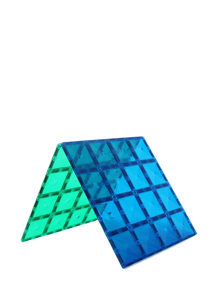 Connetix - Rainbow Blue & Green Base Plate Pack 2 Pieces - multi coloured - 2