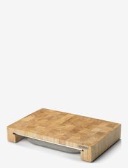 Cutting board in rubber tree with oven form - BROWN