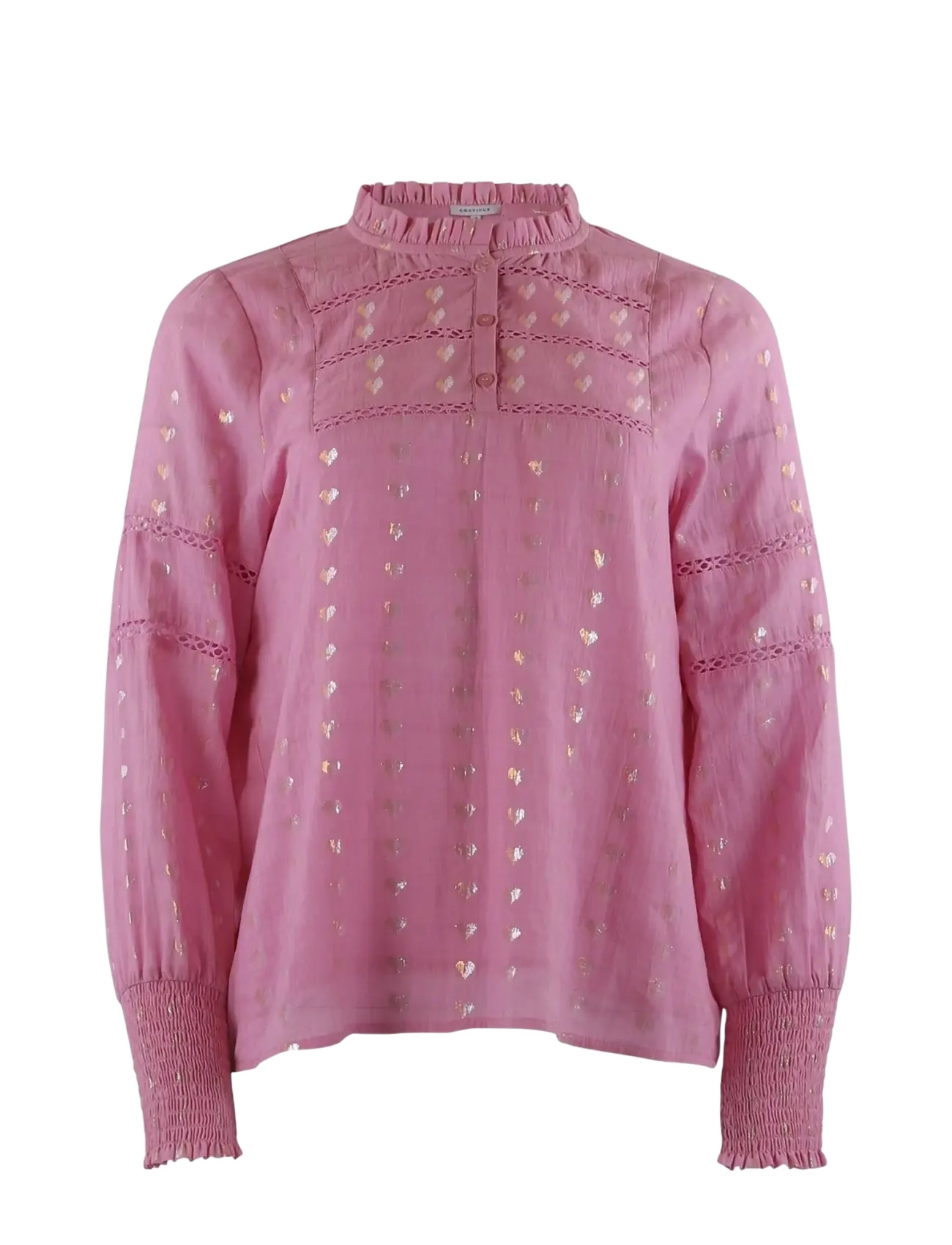 Continue Asta heart - Langærmede bluser - PINK / pink/rose