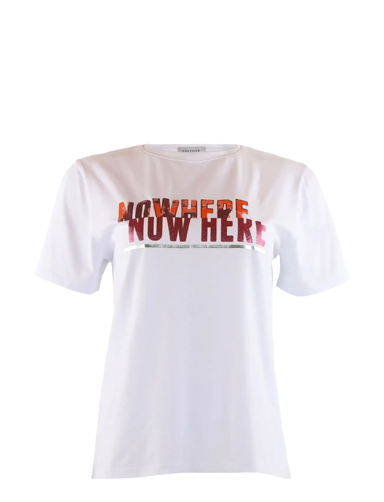 Continue Nala t shirt - T-shirts - WHITE PINK/ORANGE / white