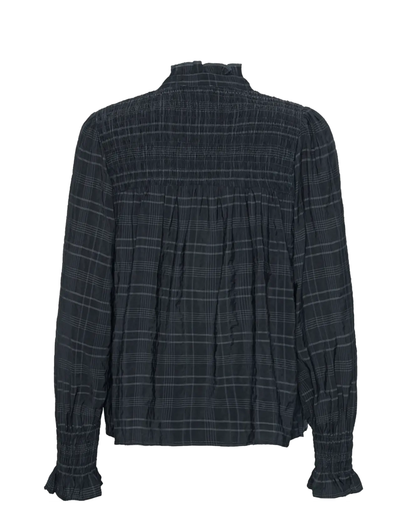 Continue - Iben grey check - langärmlige blusen - dark grey check - 2