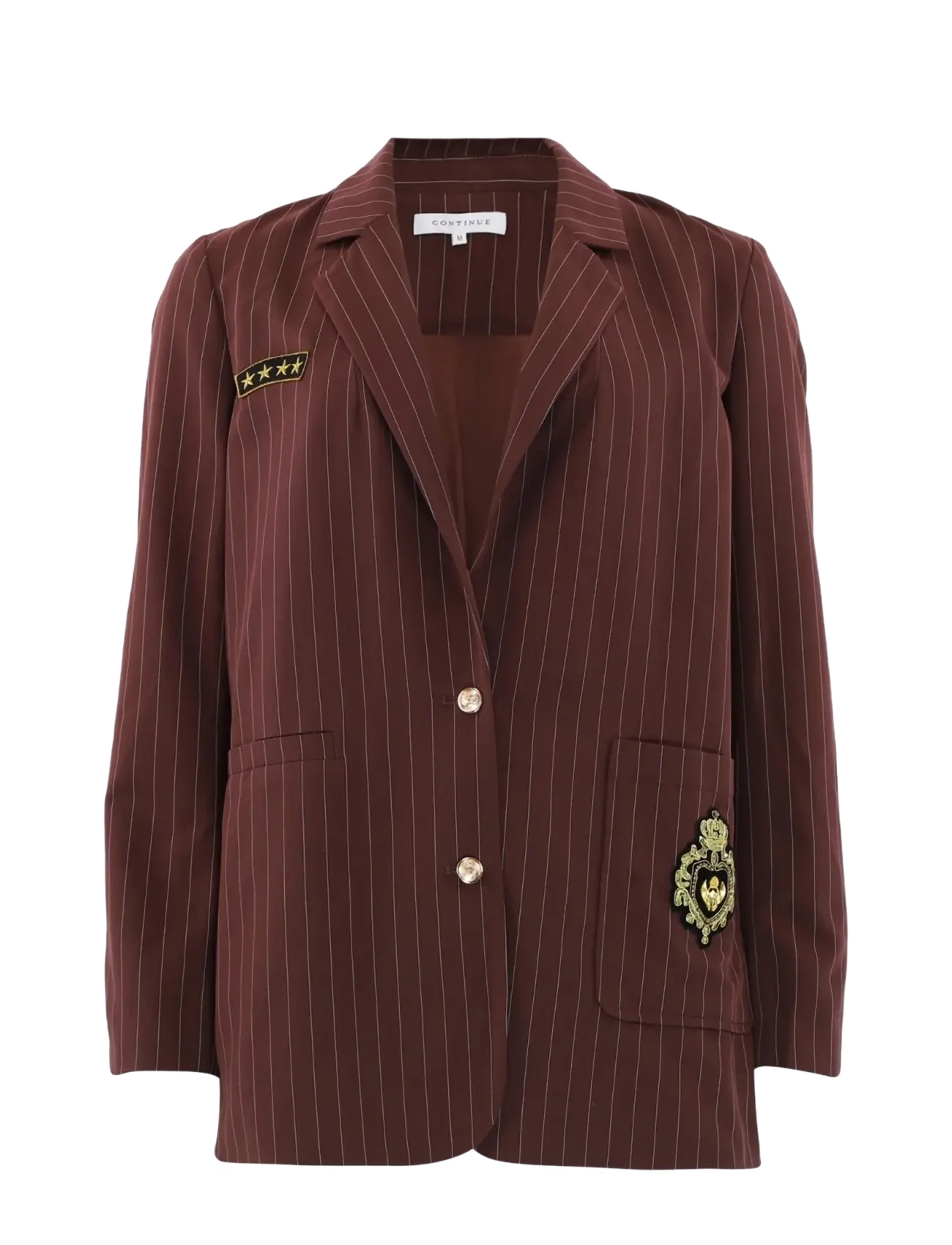 Continue Jessy blazer - Continue - WHITE W/ BORDEAUX STRIPE / burgundy