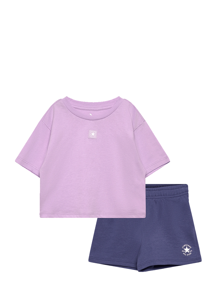 Converse - CNVG BOXY TEE AND SHORT SET - 2-teilige sets - blue - 0