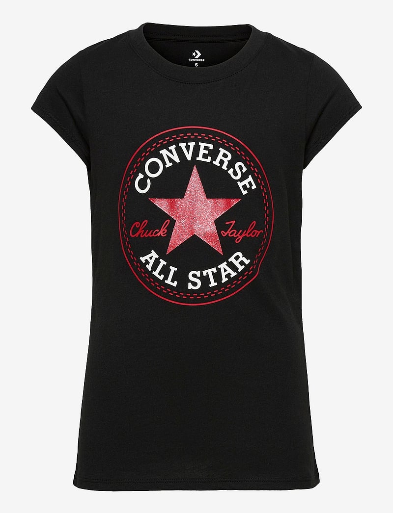 Converse - CHUCK PATCH TEE / CHUCK PATCH TEE - kortärmade t-shirts - black(white) - 0