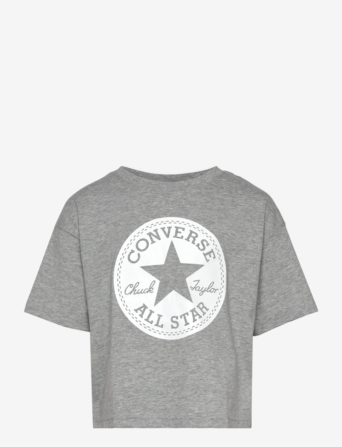 Converse - KT-S/S KNIT TOP - kortærmede t-shirts - dk grey heather - 0