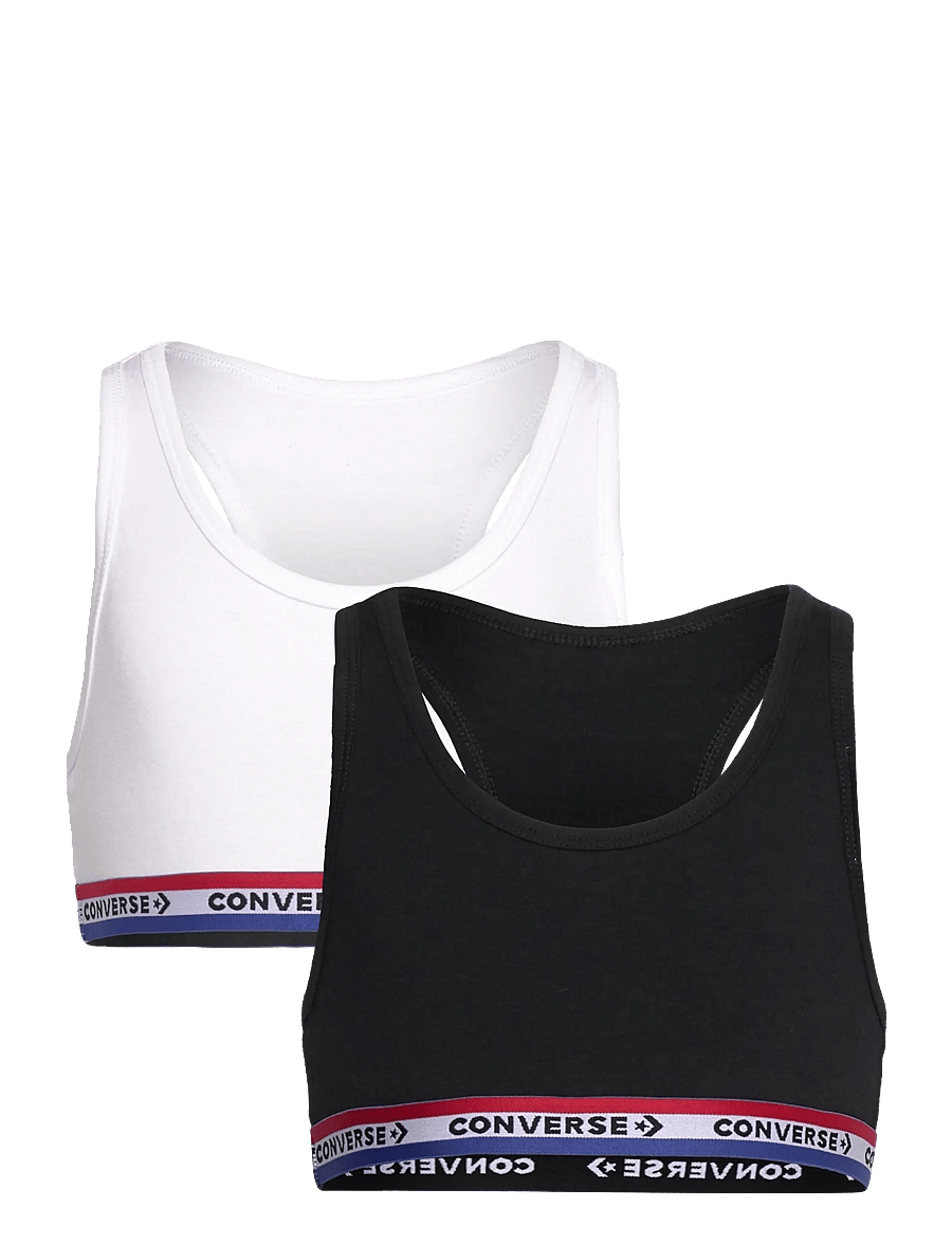 Converse - CHG CONVERSE 2PK RACERBACK BRA - bluzki - black - 0