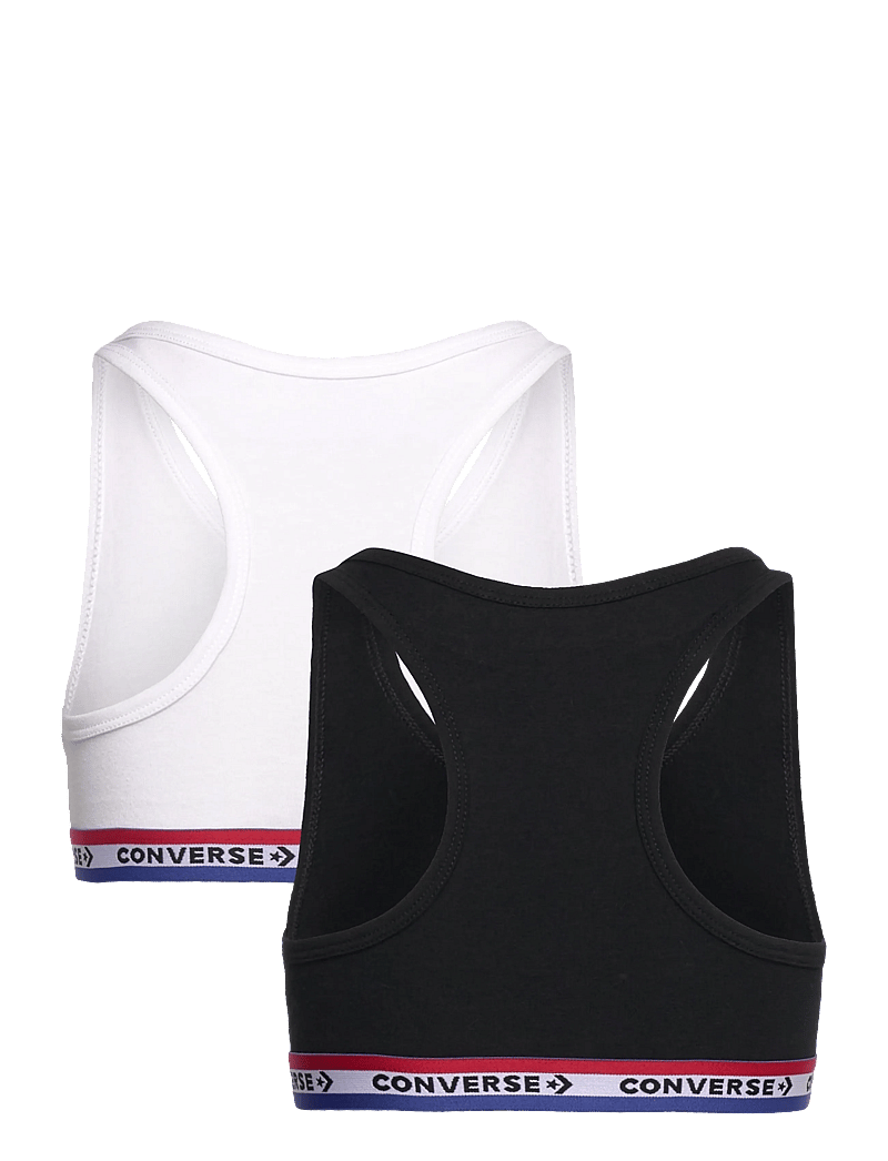 Converse - CHG CONVERSE 2PK RACERBACK BRA - tops - black - 1