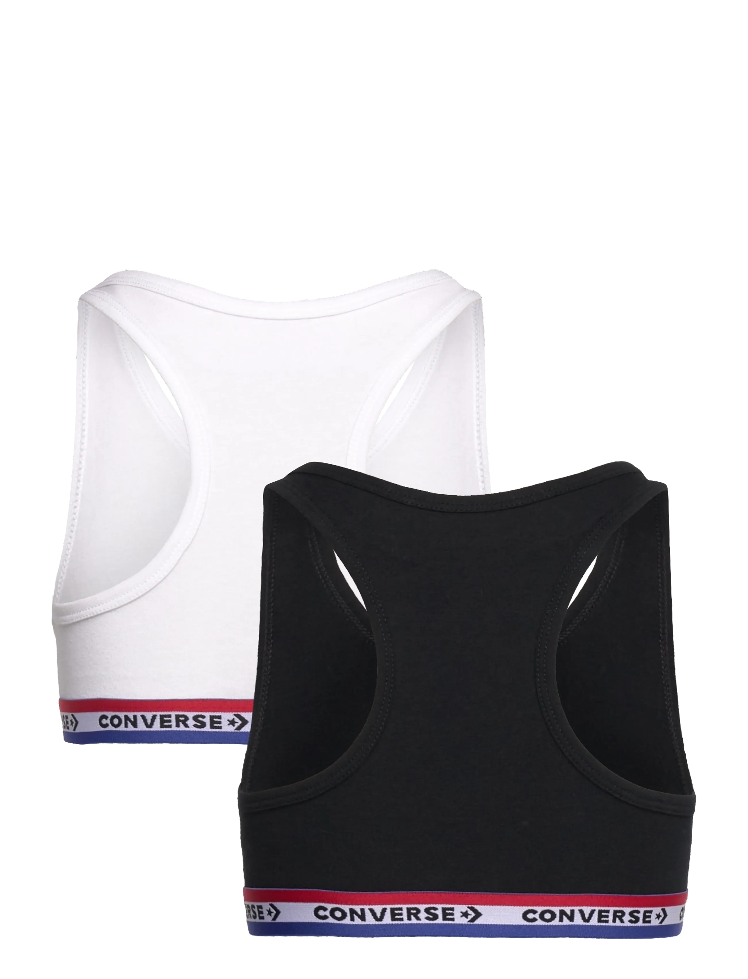 Converse - CHG CONVERSE 2PK RACERBACK BRA - bluzki - black - 1