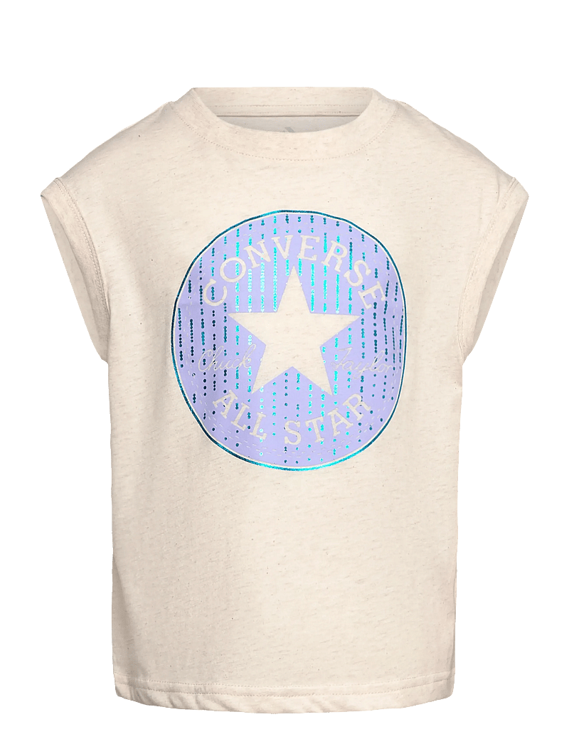 Converse - KT-S/S KNIT TOP - Õlapaeltega pluusid - beige - 0