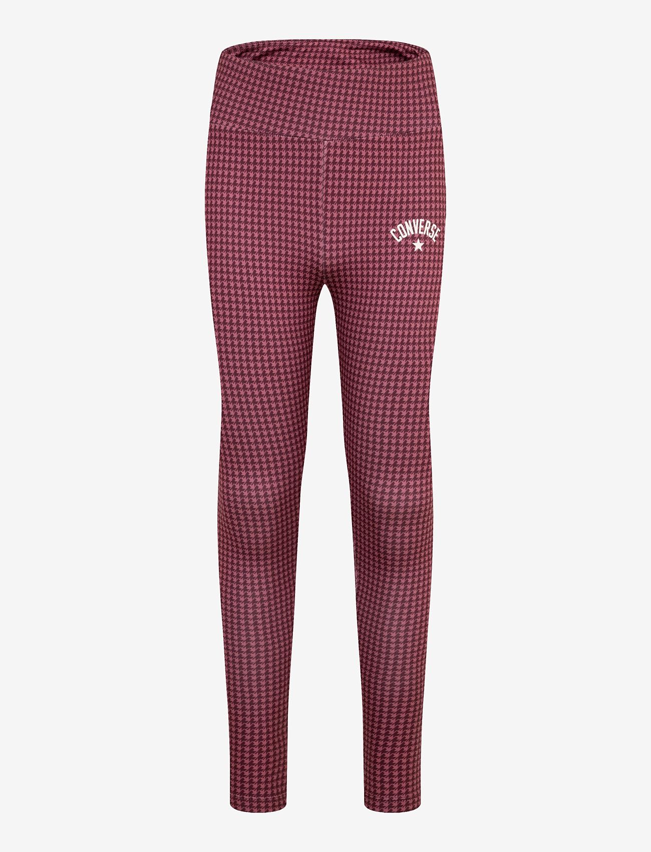 Converse - Converse High Rise Printed Leggings - retuusid - deep bordeaux - 4