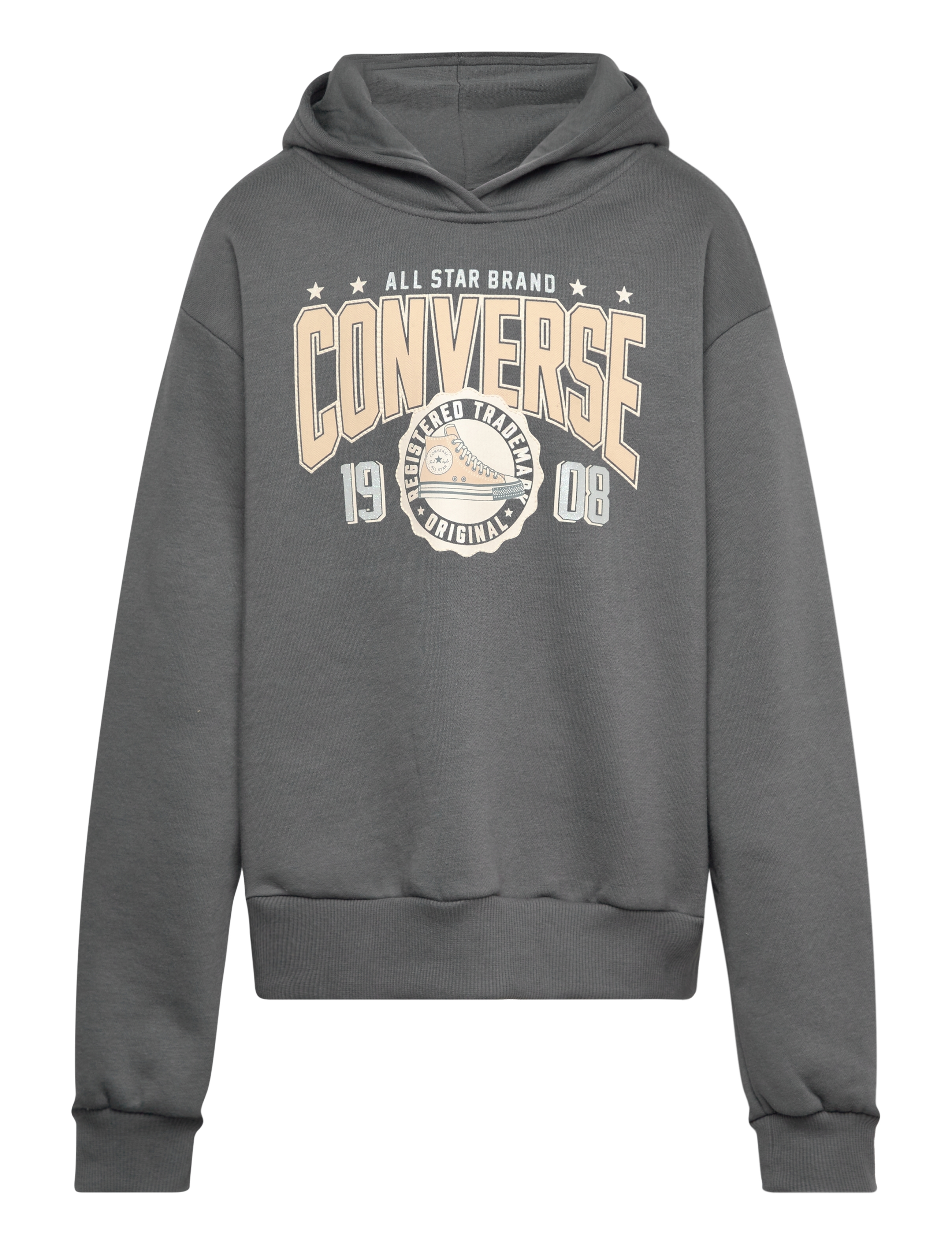 Converse Converse Boxy Graphic Hoodie - Overdele - DARK MATTER / grey