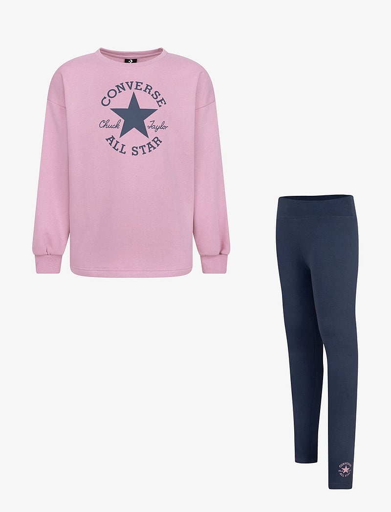Converse - Converse Crewneck and Leggings Set - divdaļīgi komplekti - converse navy - 0