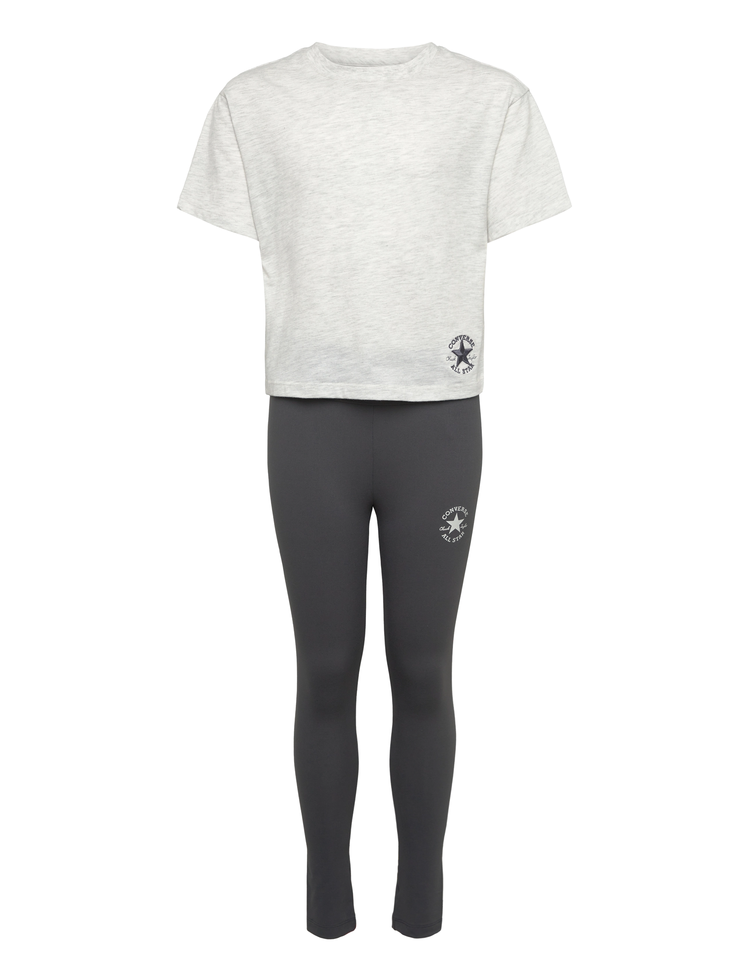 Converse CNVG BOXY TEE & LEGGING SET - CONVERSE - DARK MATTER / grey