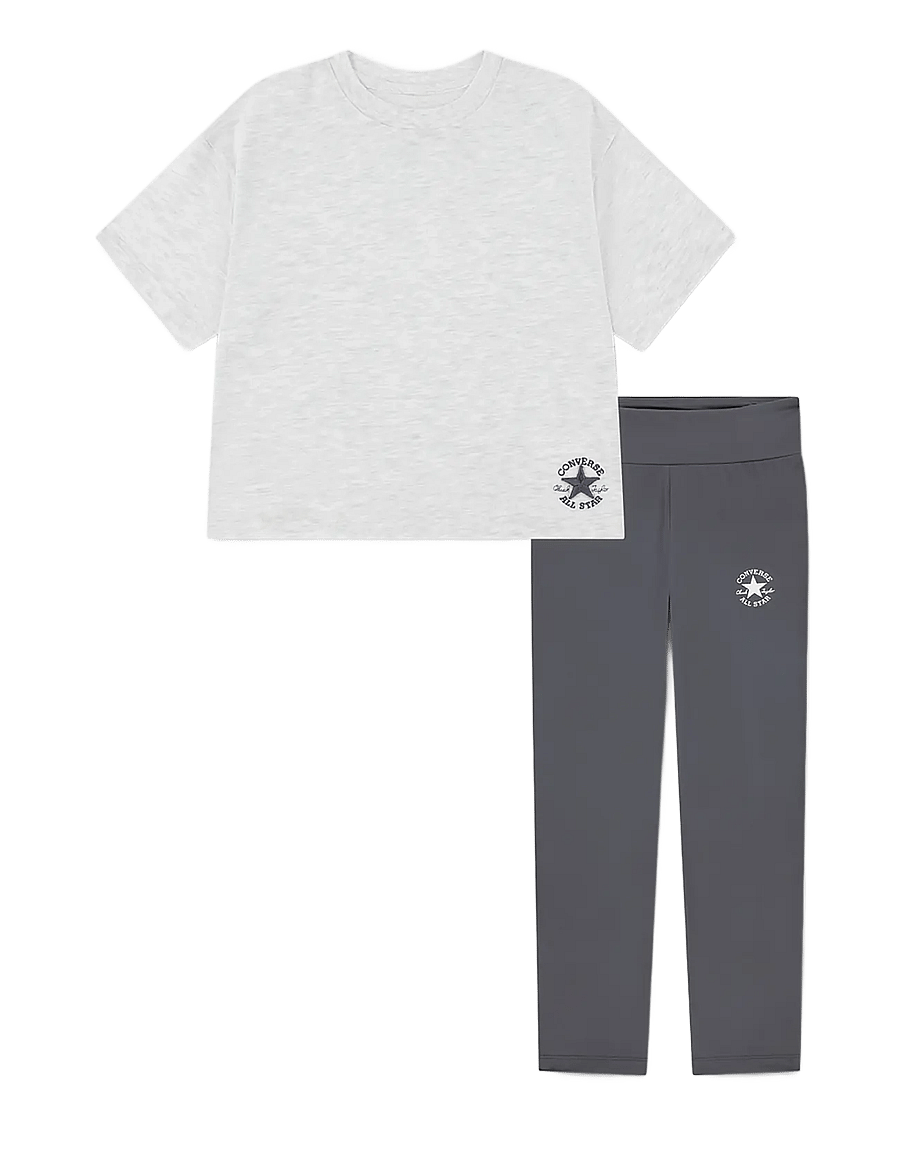 Converse - CNVG BOXY TEE & LEGGING SET - najniższe ceny - dark matter - 1