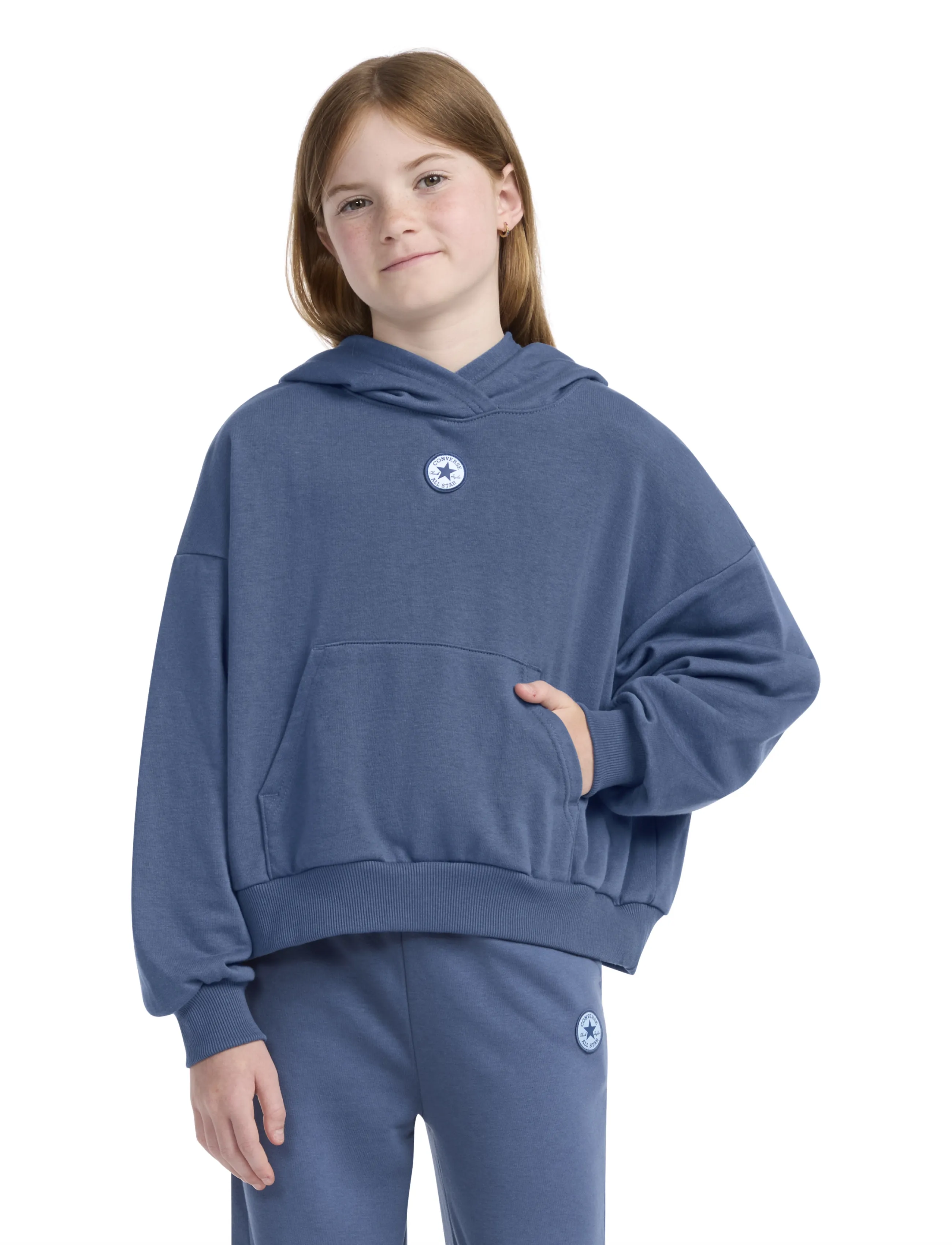Converse PO-PULL-OVER HOODY - Sweatshirts & Huvtröjor - SLACKER BLUE / blue