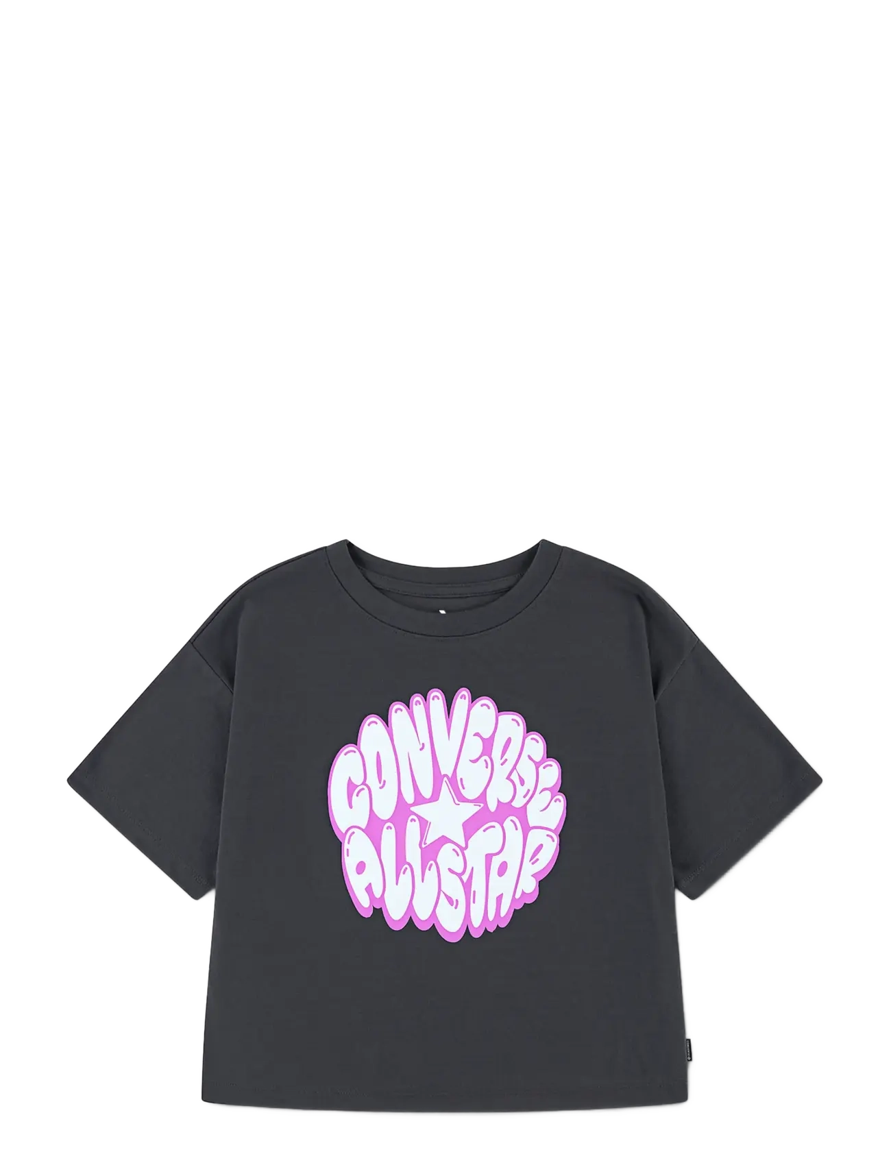 Converse Cnvg Bubble Graphic Boxy Tee, Grafisk Boxy T-shirt, Sort, Str: 140/152