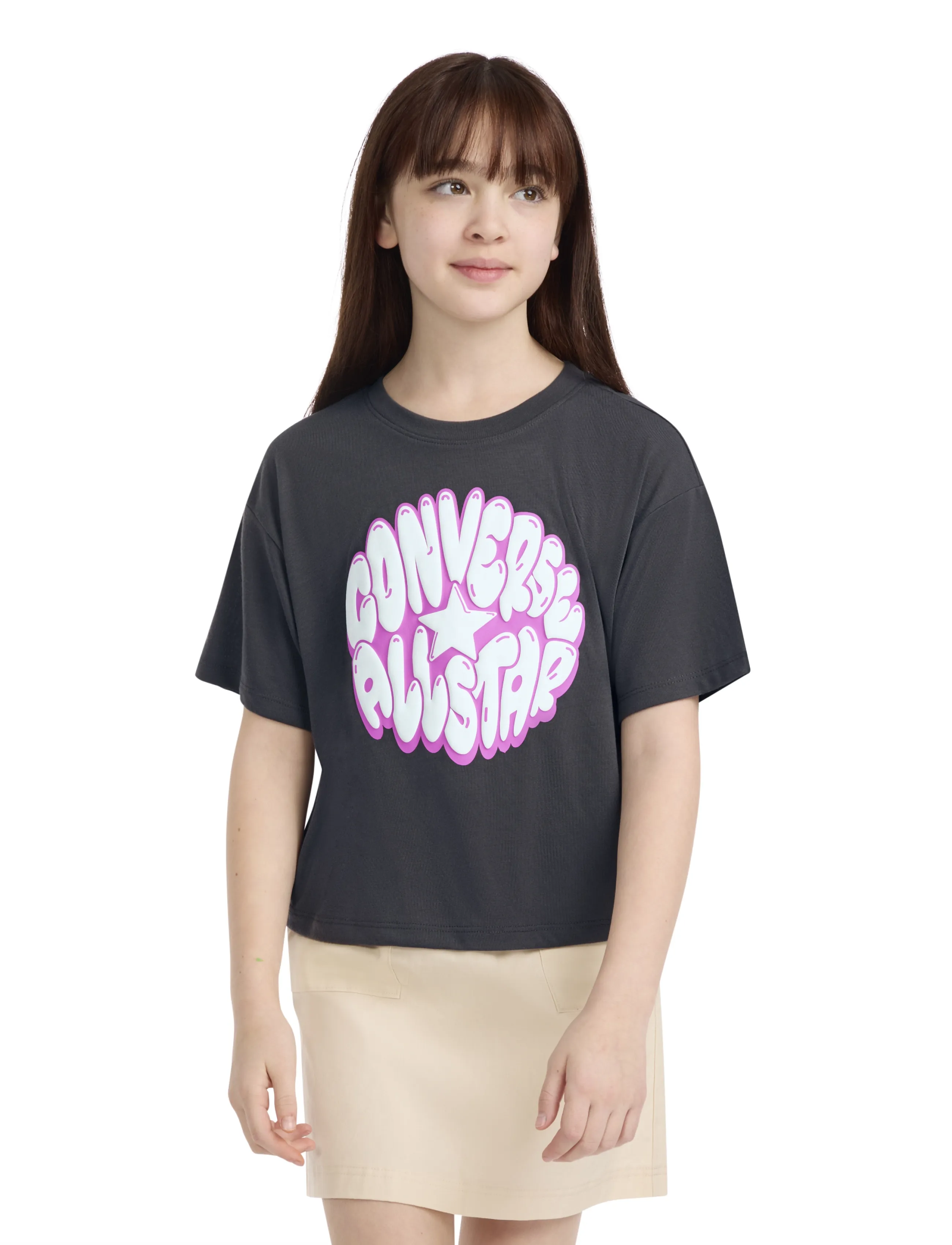 Converse Cnvg Bubble Graphic Boxy Tee, 140/152, T-shirts, Schwarz - Sports Oberteile, Kinder