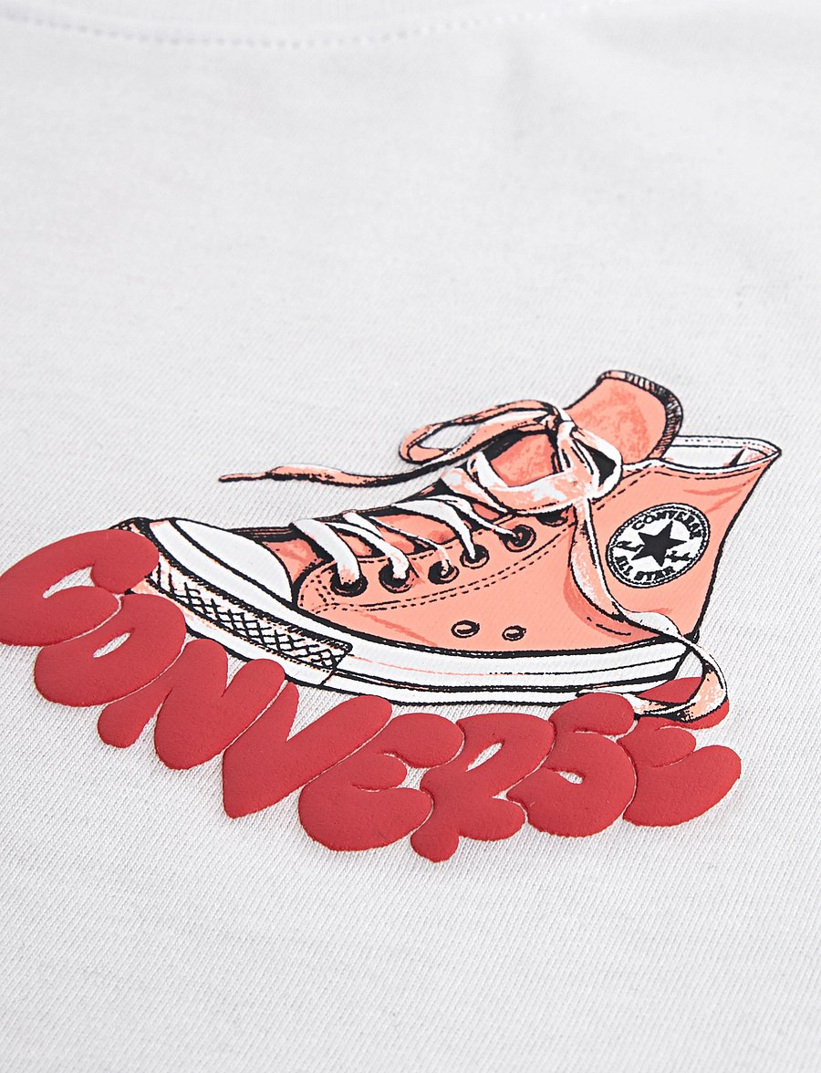 Converse - CNVG BUBBLE SNEAKER GFX TEE - short-sleeved t-shirts - white - 3