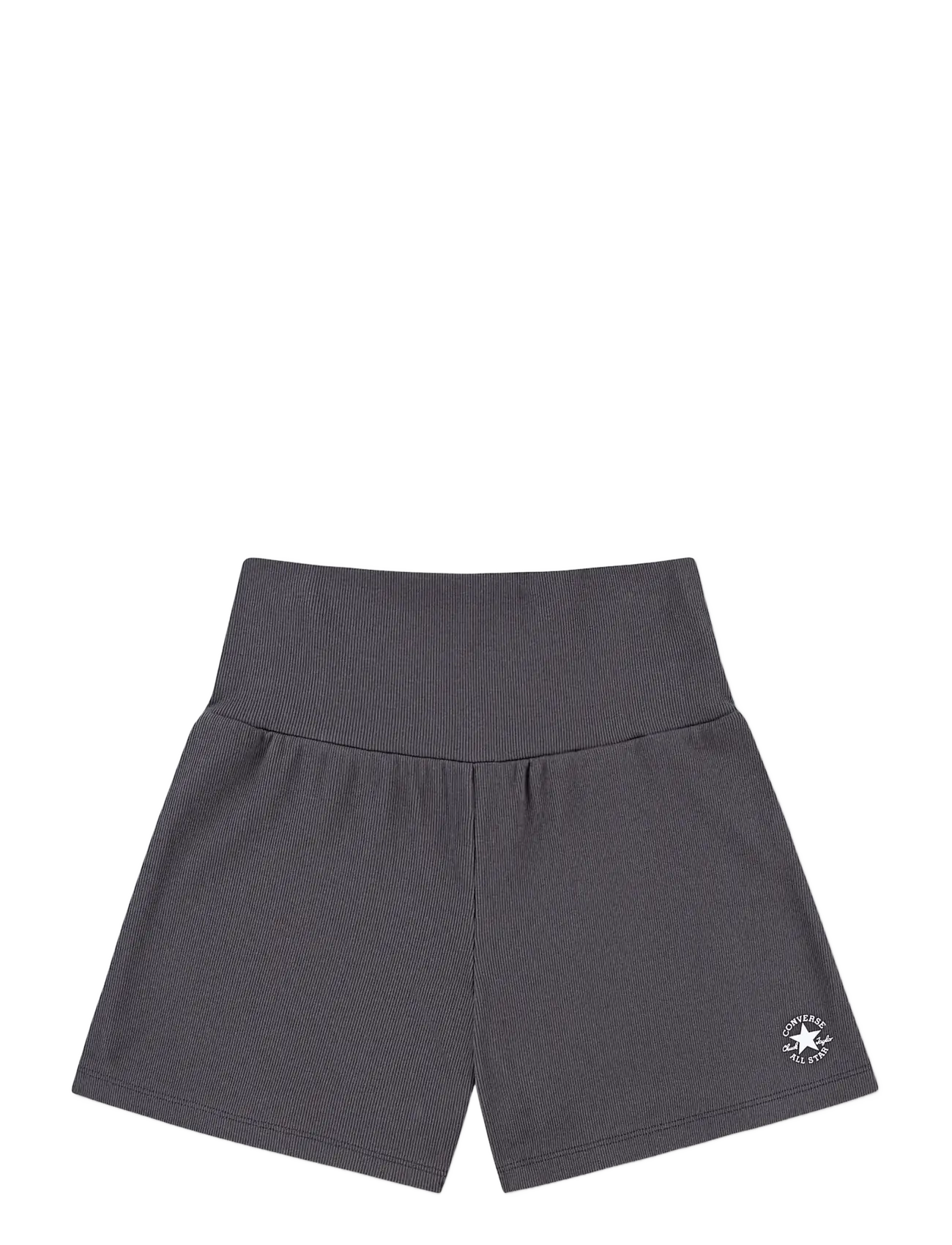 Converse CNVG RIBBED SHORT W FOLDDOWN W - Shorts - BLACK / black