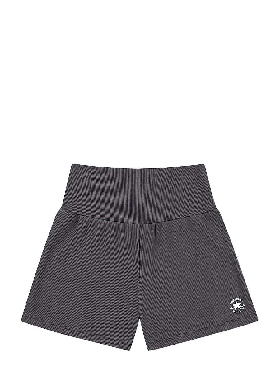 Converse - CNVG RIBBED SHORT W FOLDDOWN W - sport-shorts - black - 1