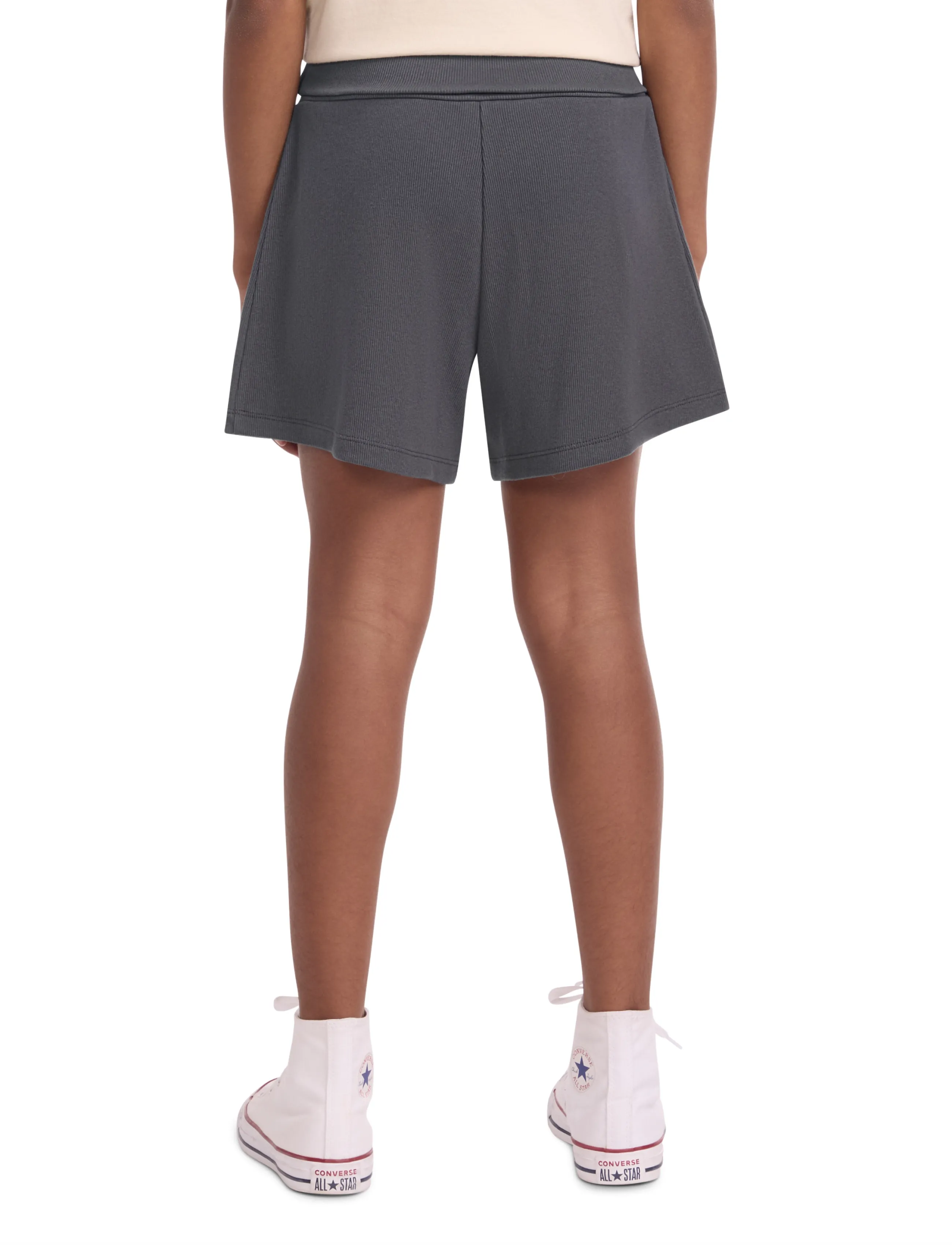 Converse - CNVG RIBBED SHORT W FOLDDOWN W - sportsshorts - black - 3