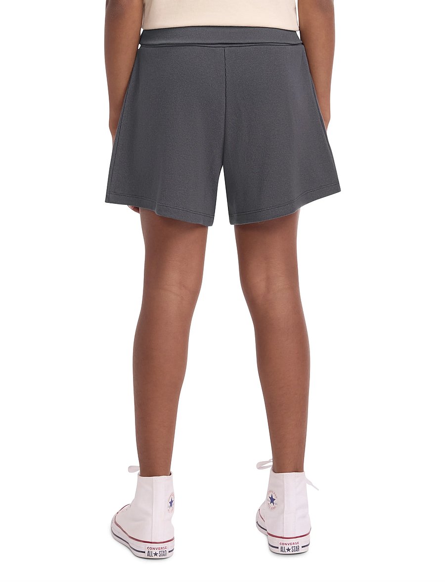 Converse - CNVG RIBBED SHORT W FOLDDOWN W - sport-shorts - black - 3
