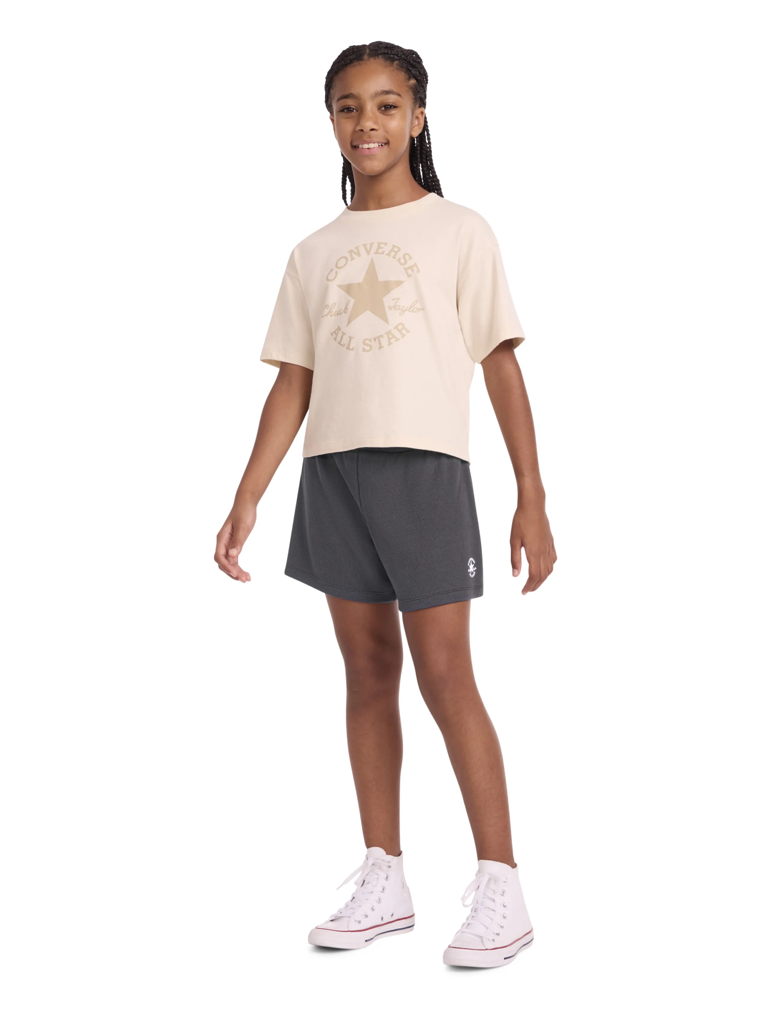 Converse - CNVG RIBBED SHORT W FOLDDOWN W - sportsshorts - black - 4