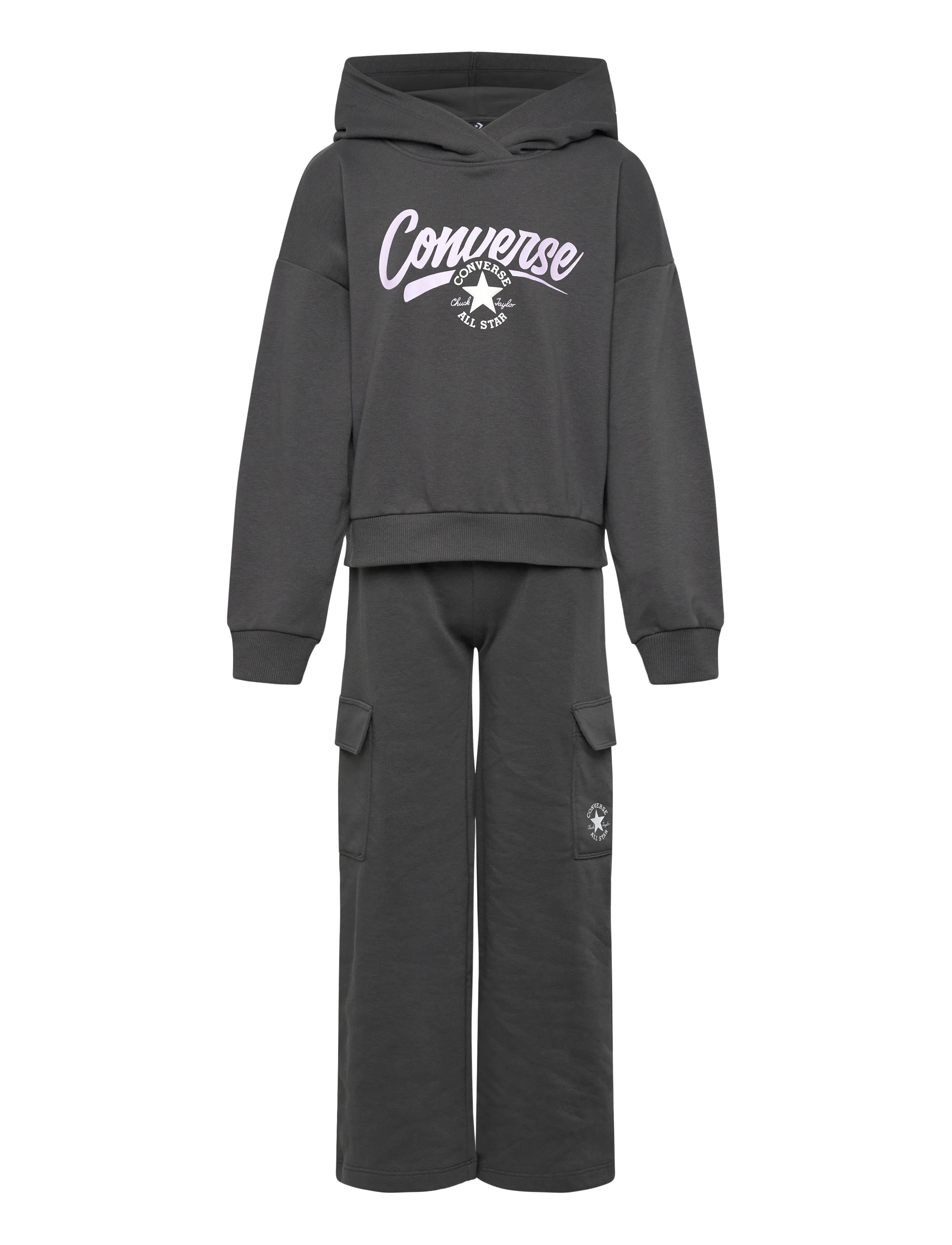 Converse CNVG HOODIE AND CARGO PANT SET - Joggedresser - BLACK / black