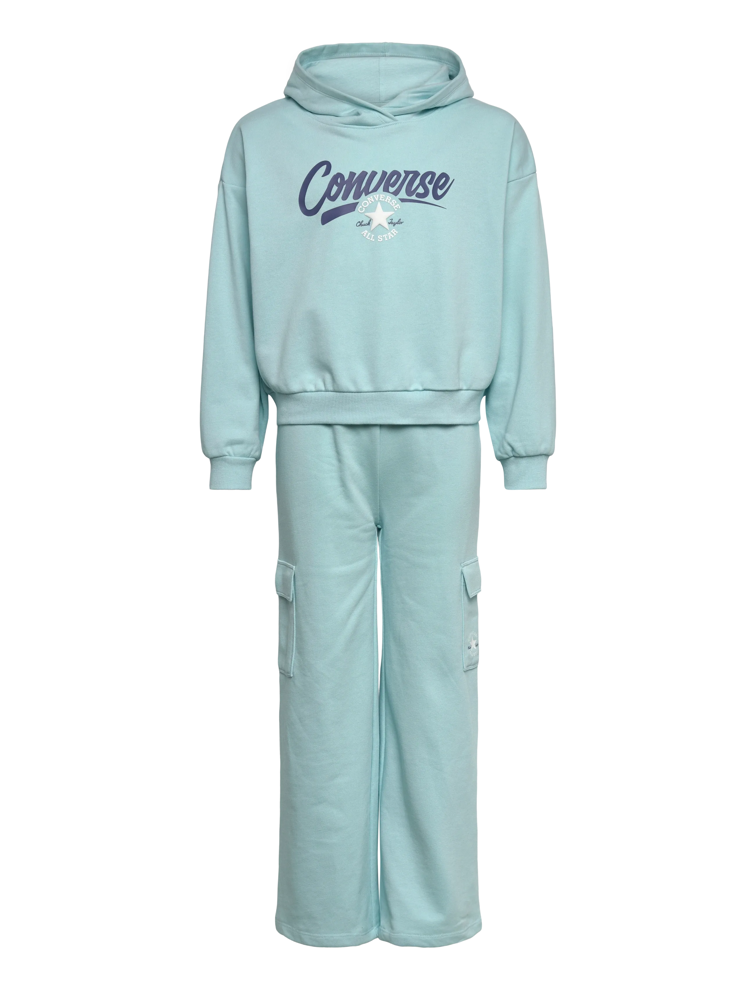 Converse CNVG HOODIE AND CARGO PANT SET - Joggedresser - GREY / blue