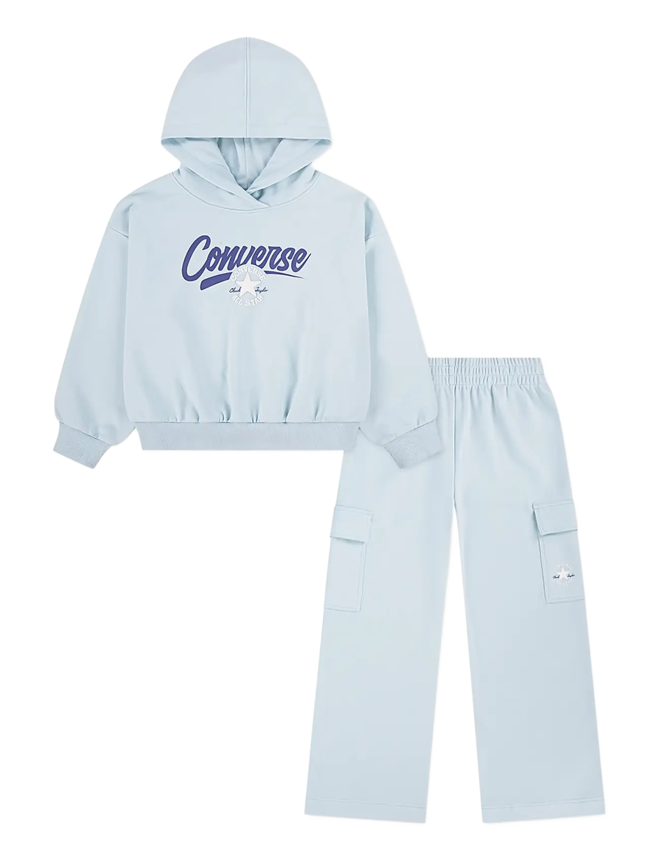 Converse CNVG HOODIE AND CARGO PANT SET - Dressikomplektid - GREY / blue