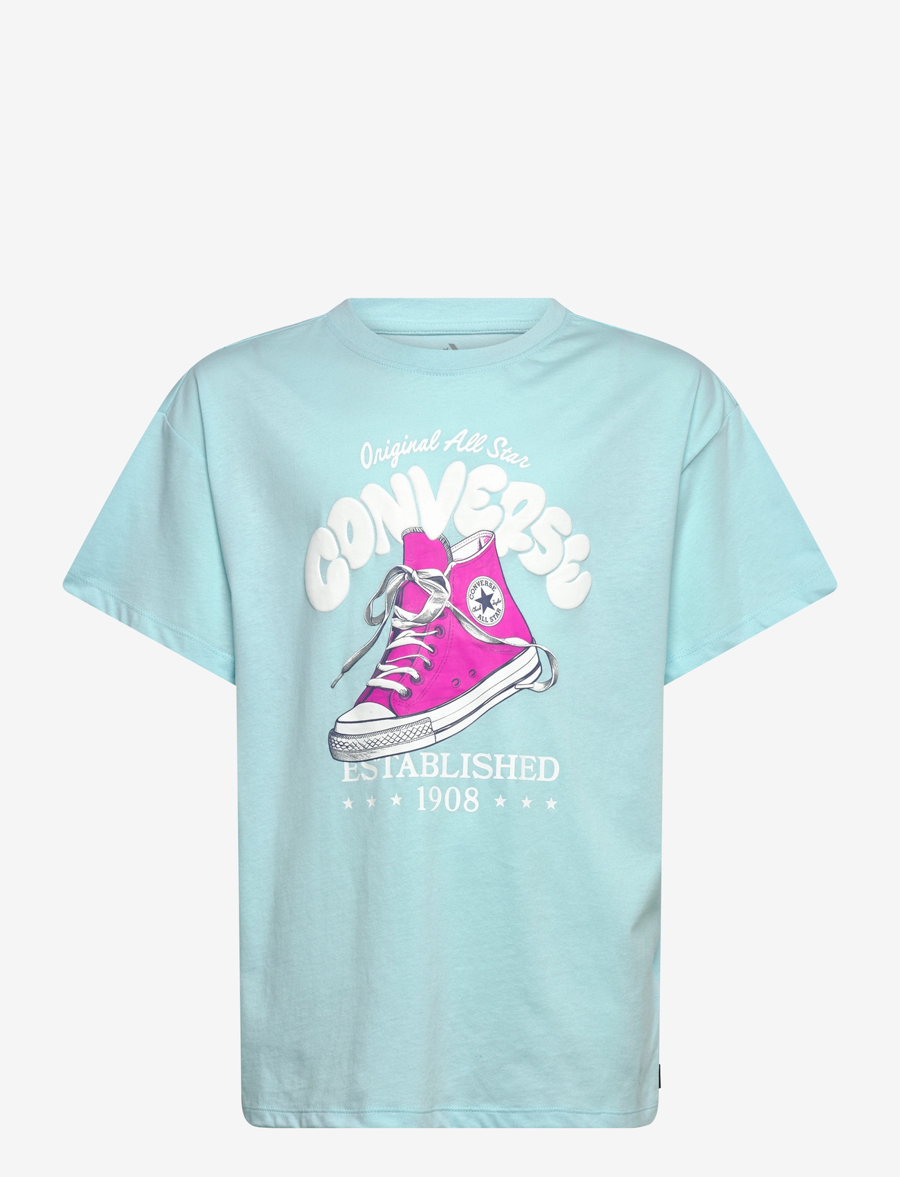 Converse - CNVG SNEAKER GRAPHIC BF TEE - short-sleeved t-shirts - grey - 0