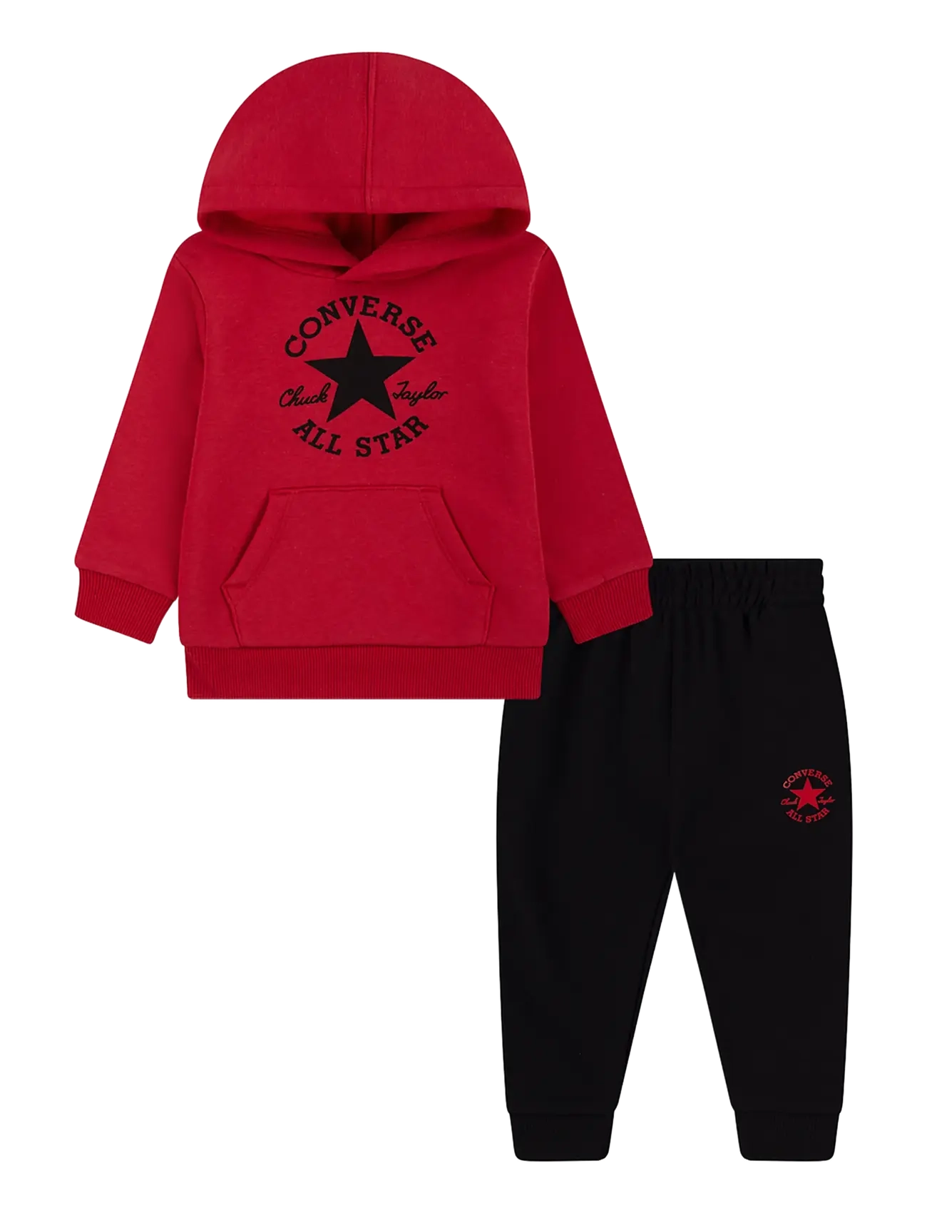Converse F8-FLEECE PANT SET - Joggingsæt & Matchende sæt - BLACK / red