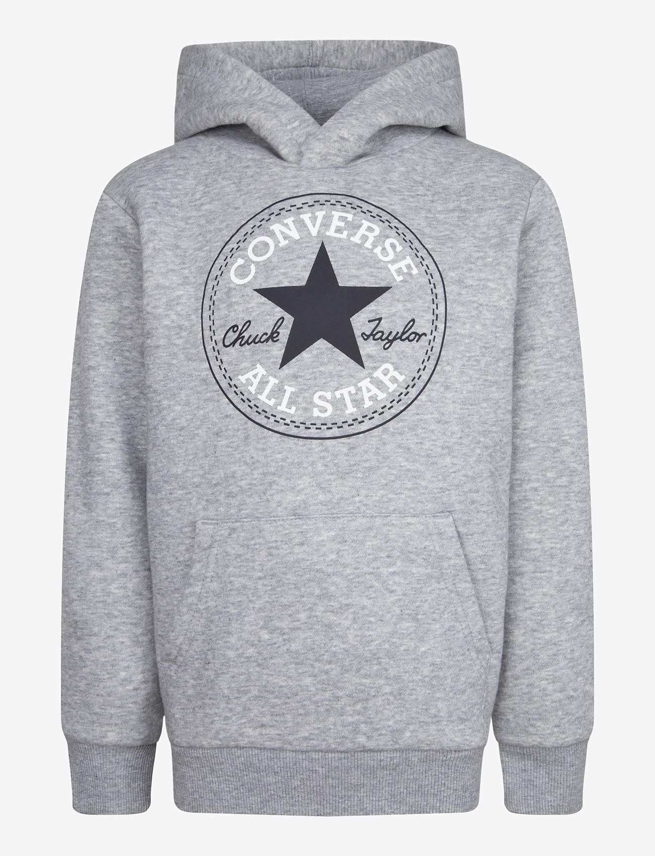 Converse - PO-PULL-OVER HOODY - hættetrøjer - dk grey heather - 0