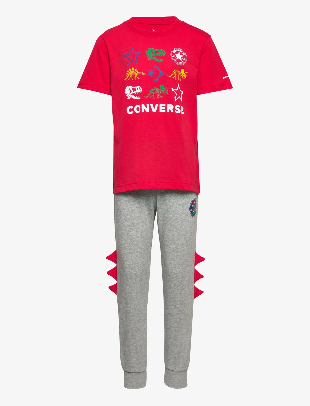 Converse - DINOS S/S TEE+JOGGER SET / DINOS S/S TEE+JOGGER SET - lowest prices - dk grey heather - 0