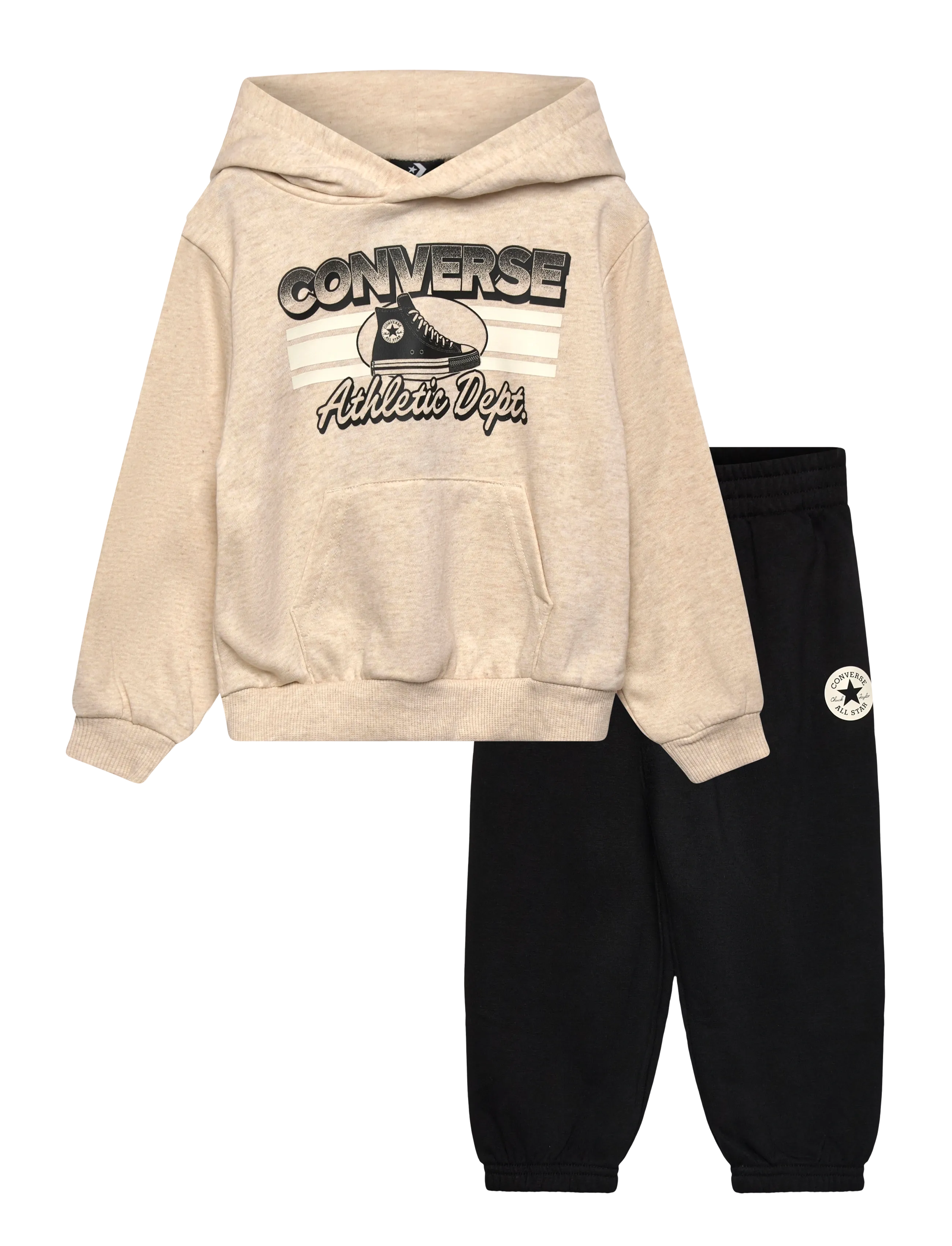 Converse CNVB CHEST STRIPE W SNKR GFX P - Joggedresser - BLACK / multi