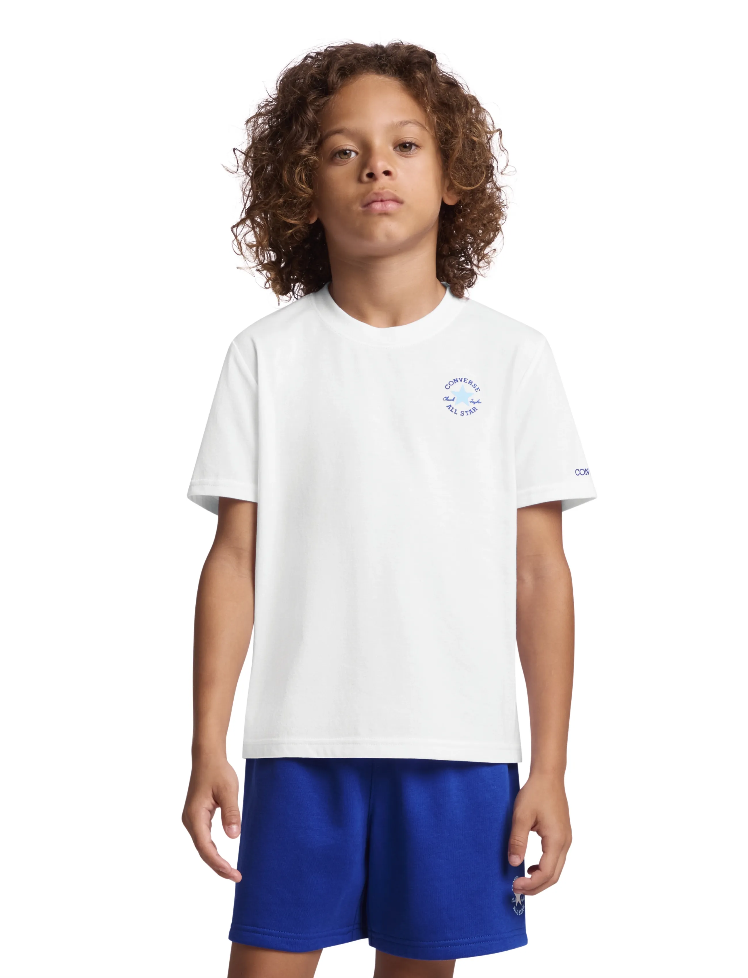 Converse Knit Short Set, 104/110, White, Sport > Sæt Med Kortærmet T-Shirt, Børn