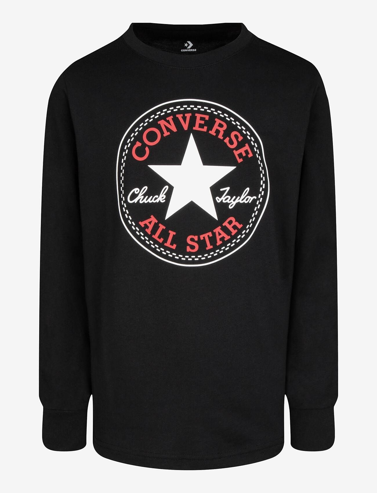 Converse - CNVB CHUCK PATCH LS TEE - langærmede t-shirts - black - 0