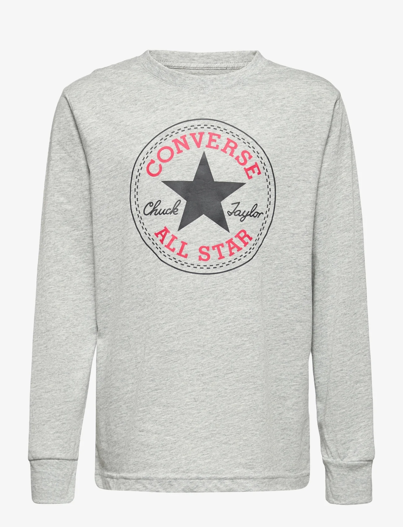 Converse - CNVB CHUCK PATCH LS TEE - långärmade t-shirts - dark grey heather - 0